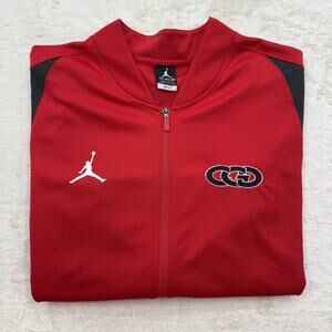 Jordan Flight Team CGD Cowboys Iowa High School Track Jacket Red Men's 3XL